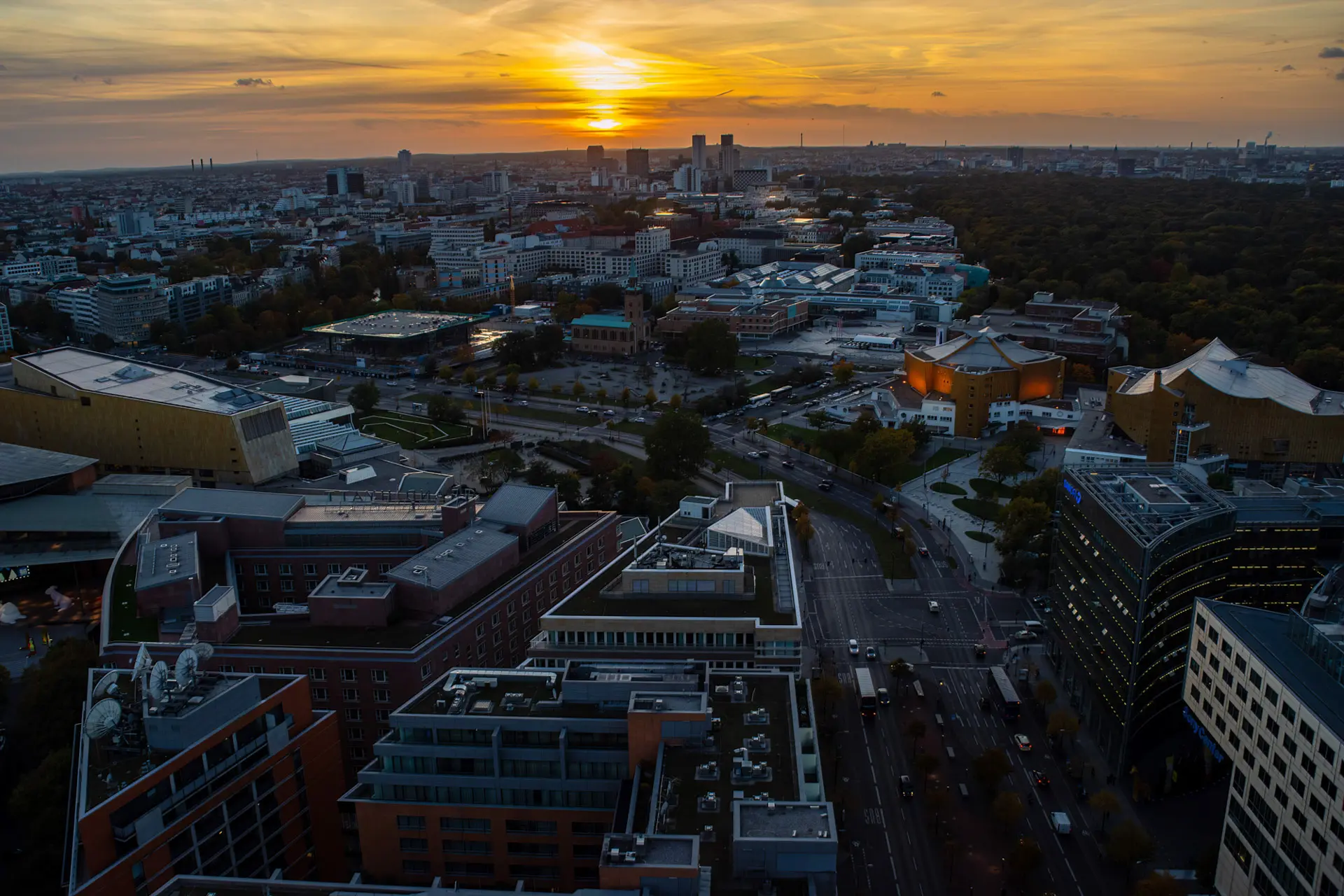 Sonnenuntergang über Berlin