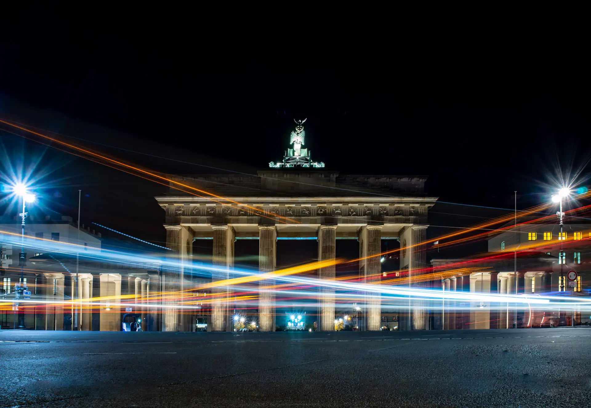 Berlin Brandenburger Tor bei Nacht